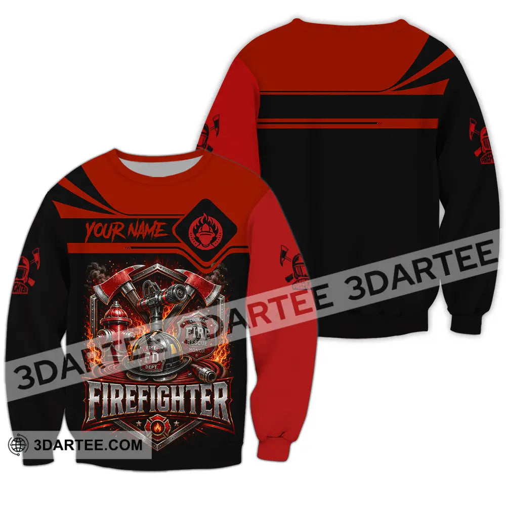 Unisex Shirt - Custom Fire Fighter Shirt - Long Sleeve / S - T-shirt