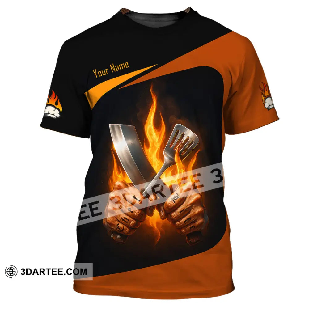Unisex Shirt - Custom Fire Master Chef Shirt T-Shirt / S T-shirt