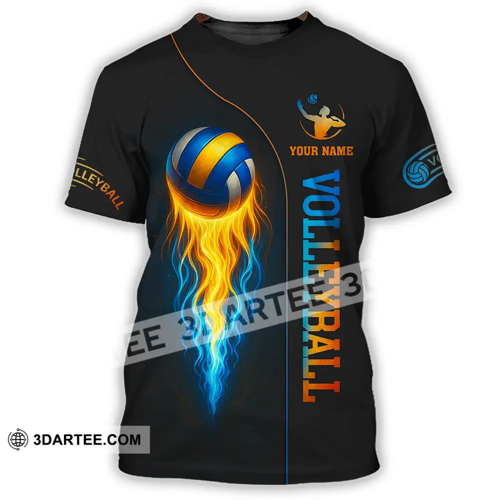 Unisex Shirt - Custom Fire Volleyball Shirt T-Shirt / S T-shirt