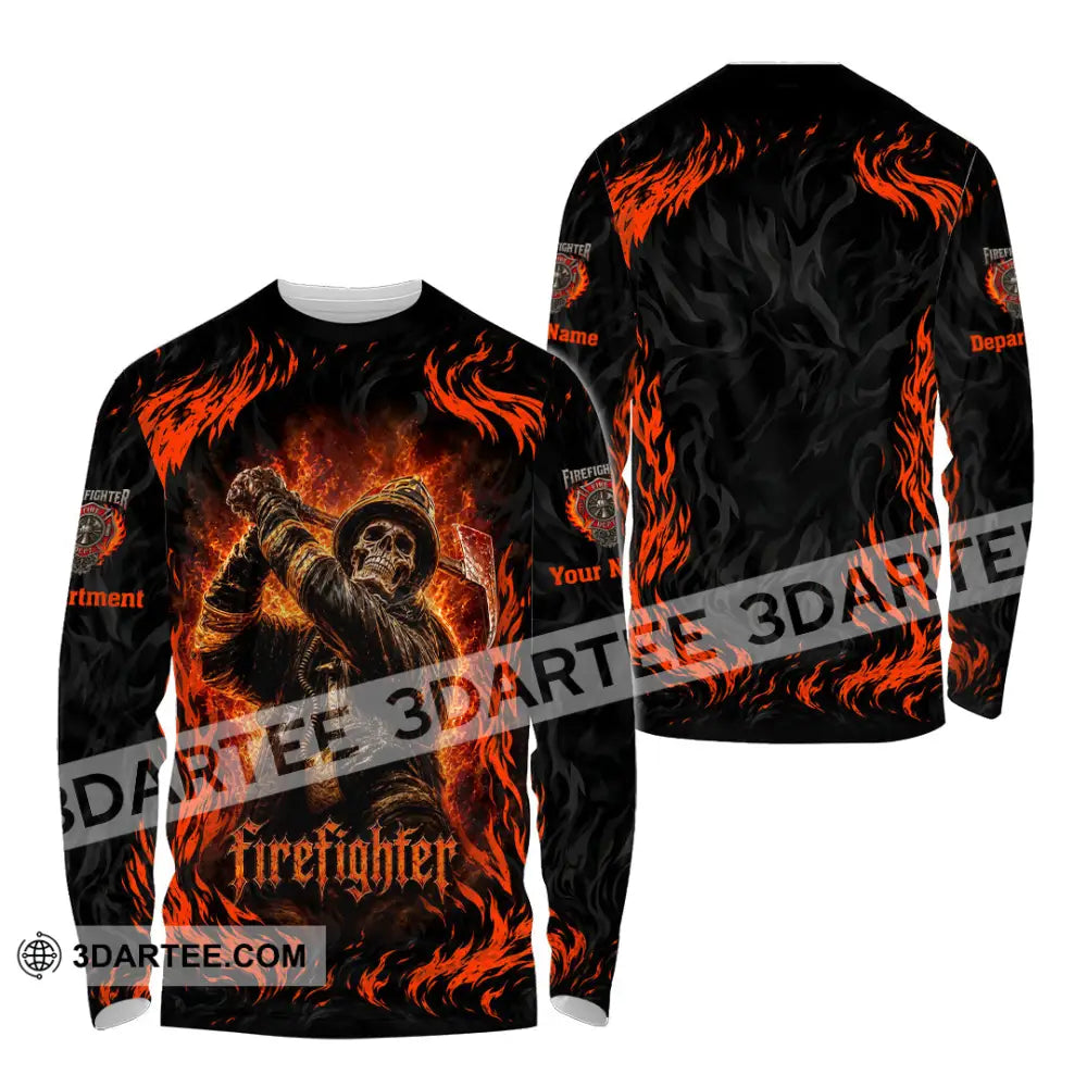 Unisex Shirt - Custom Firefighter Shirt - Long Sleeve Shirt / S - T-shirt