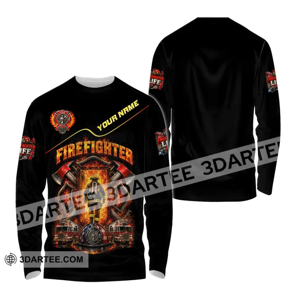 Unisex Shirt - Custom Firefighter Shirt - Long Sleeve Shirt / S - T-shirt