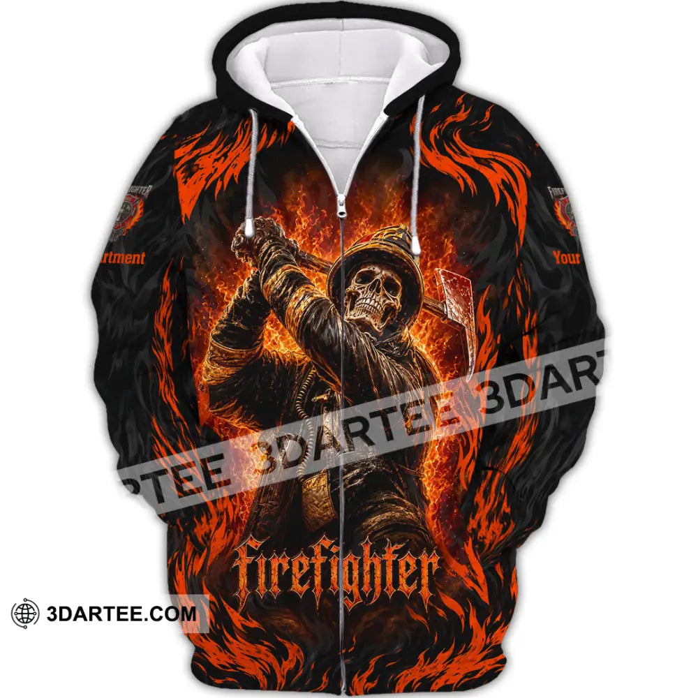 Unisex Shirt - Custom Firefighter Shirt - Zipper Hoodie / S - T-shirt