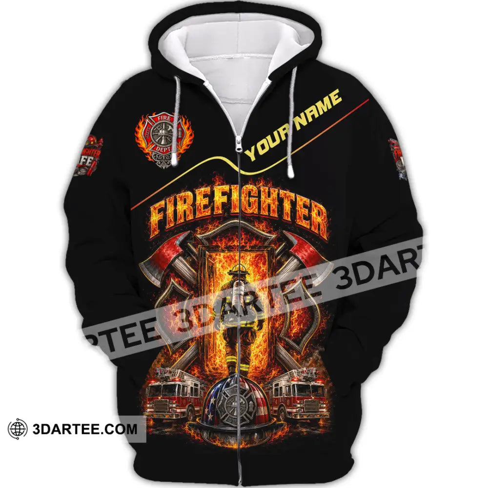 Unisex Shirt - Custom Firefighter Shirt - Zipper Hoodie / S - T-shirt
