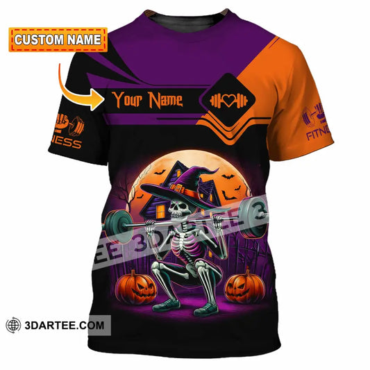 Unisex Shirt Custom Fitness Weightlifting Halloween Sport Shirt T shirt
