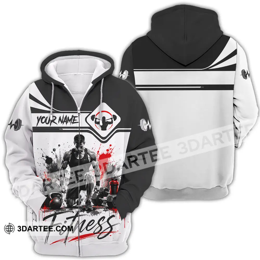 Unisex Shirt - Custom Fitness Shirt - Zipper Hoodie / S - T-shirt
