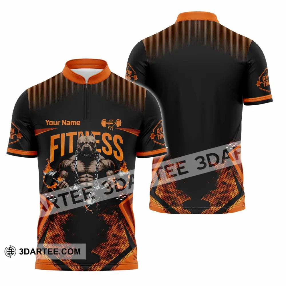 Unisex Shirt - Custom Fitness Shirt - Zipper Polo Shirt / S - T-shirt