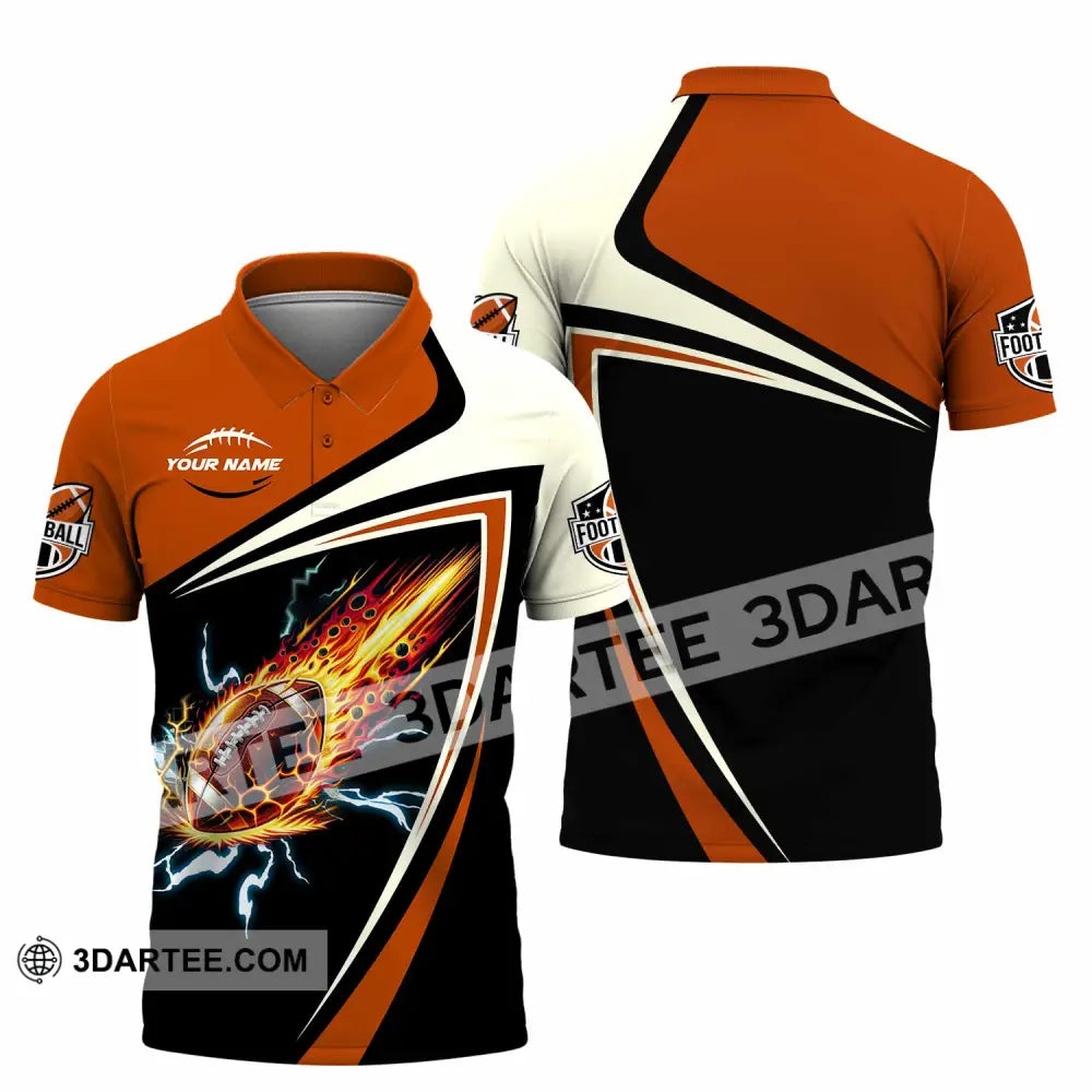 Unisex Shirt Custom Football Fire Sport Shirt Polo Shirt / S T shirt
