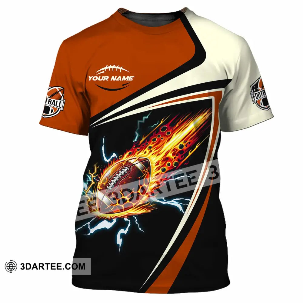 Unisex Shirt Custom Football Fire Sport Shirt T Shirt / S T shirt