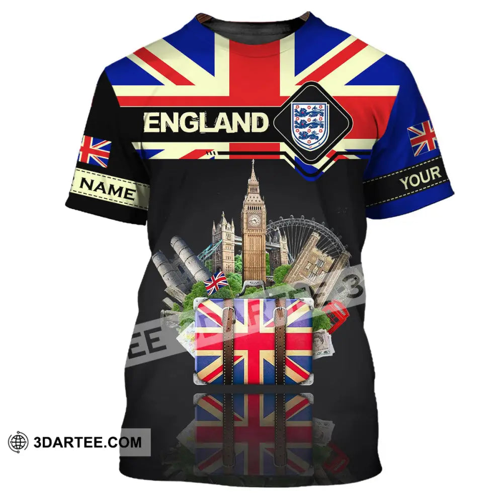 Unisex Shirt - Custom Football Name T-Shirt England Tourist Destinations T-Shirt