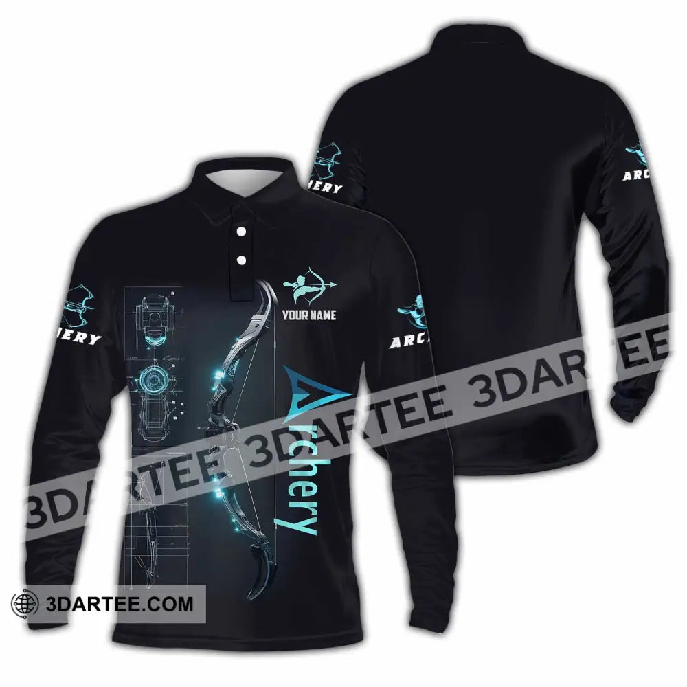 Unisex Shirt - Custom Shirt For Archery Player Long Sleeve Polo / S T-shirt