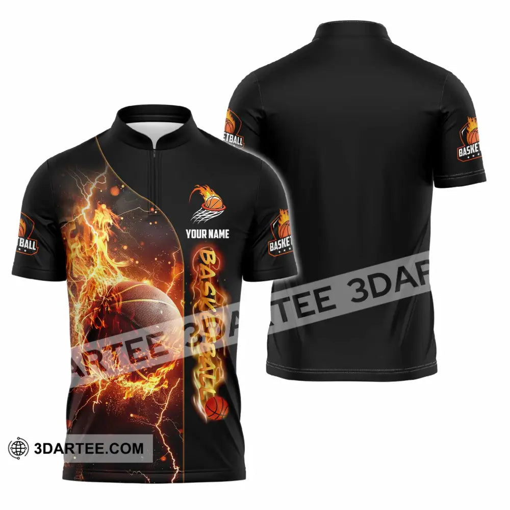 Unisex Shirt - Custom Shirt For Basketball Player Zipper Polo Shirt / S T-shirt