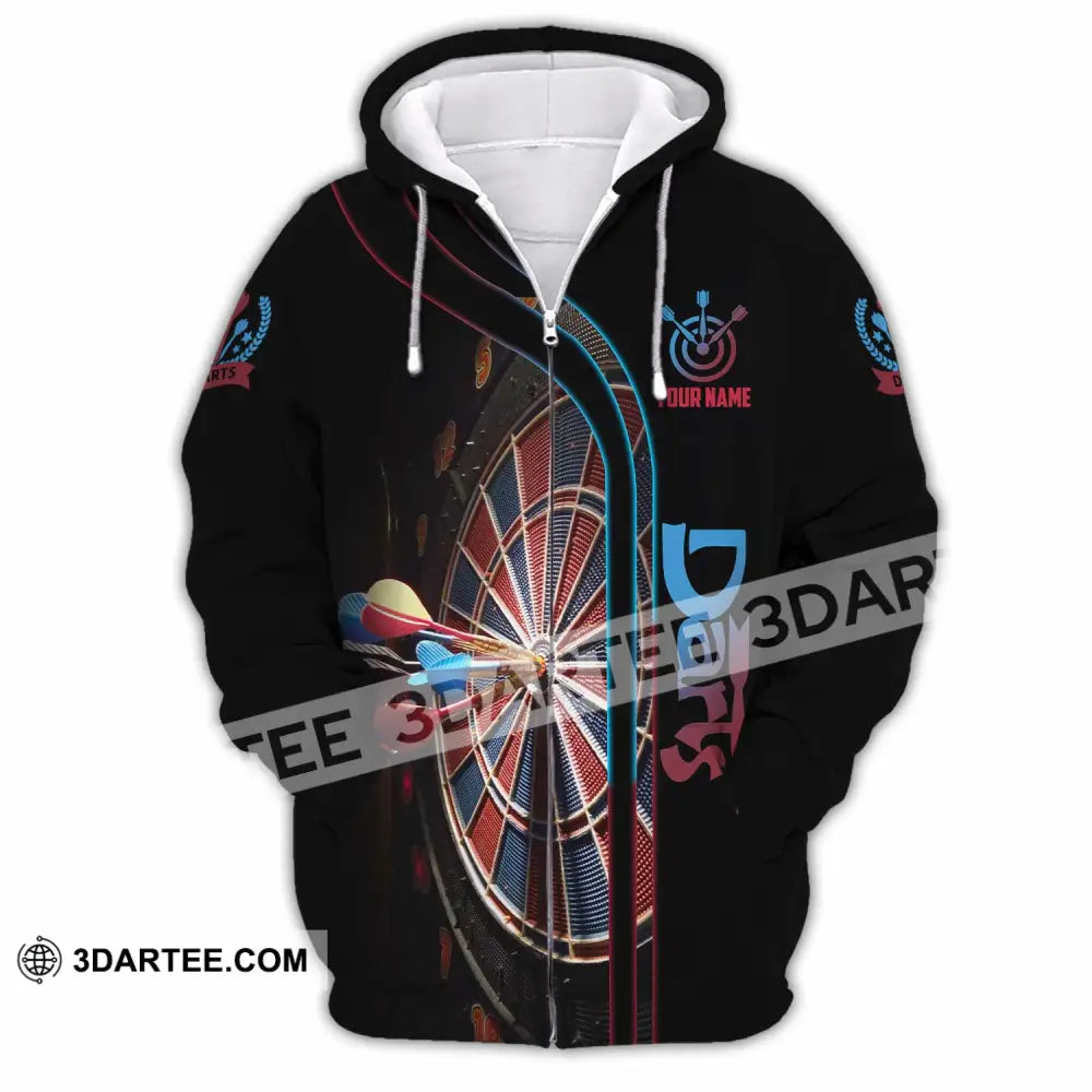 Unisex Shirt - Custom Shirt For Darts Player Zipper Hoodie / S T-shirt