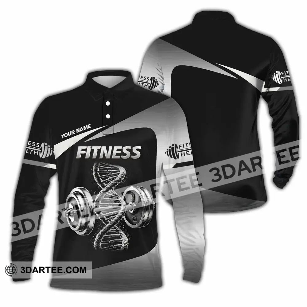 Unisex Shirt - Custom Shirt For Fitness Lover Long Sleeve Polo / S T-shirt