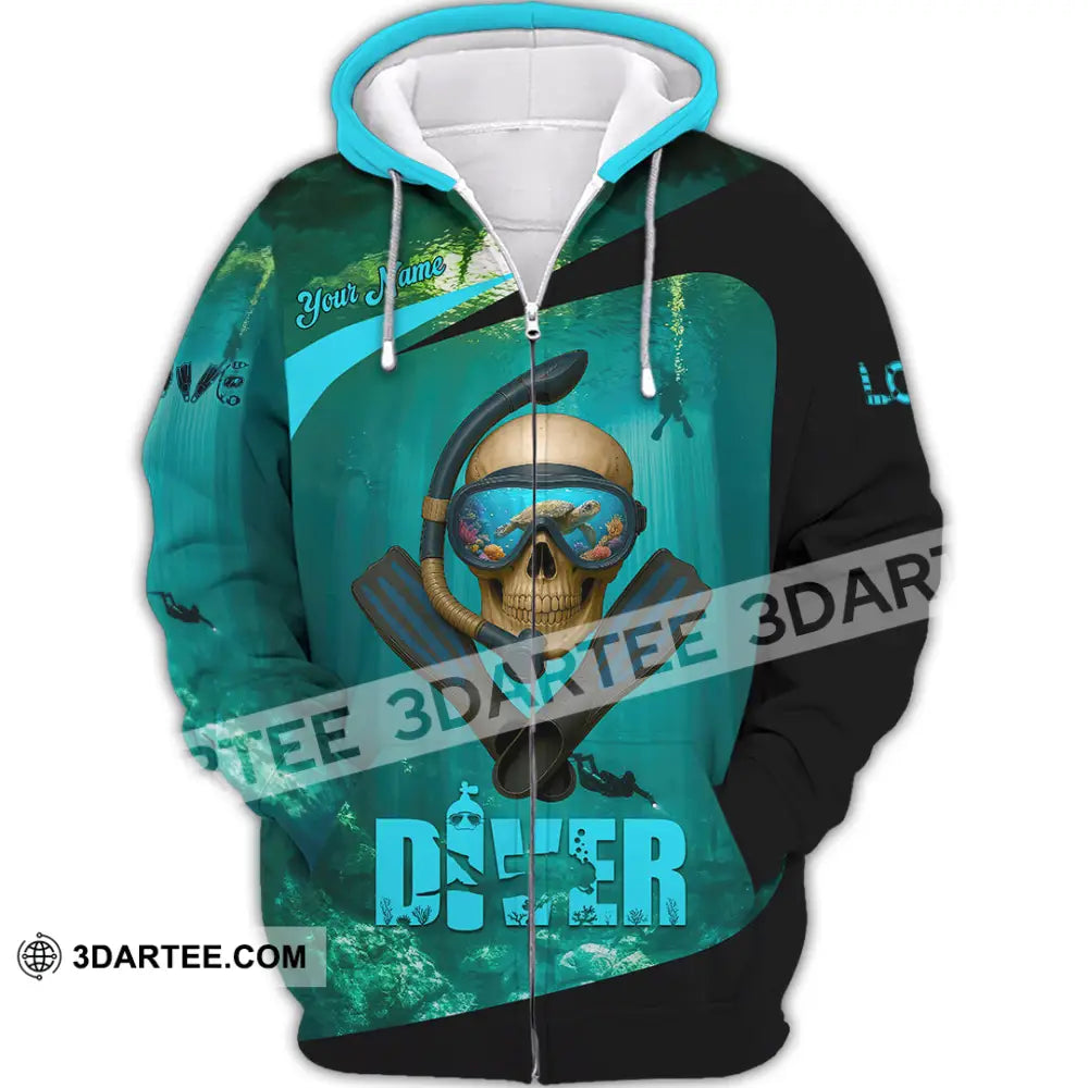 Unisex Shirt - Custom Shirt For Love Diver Zipper Hoodie / S T-shirt
