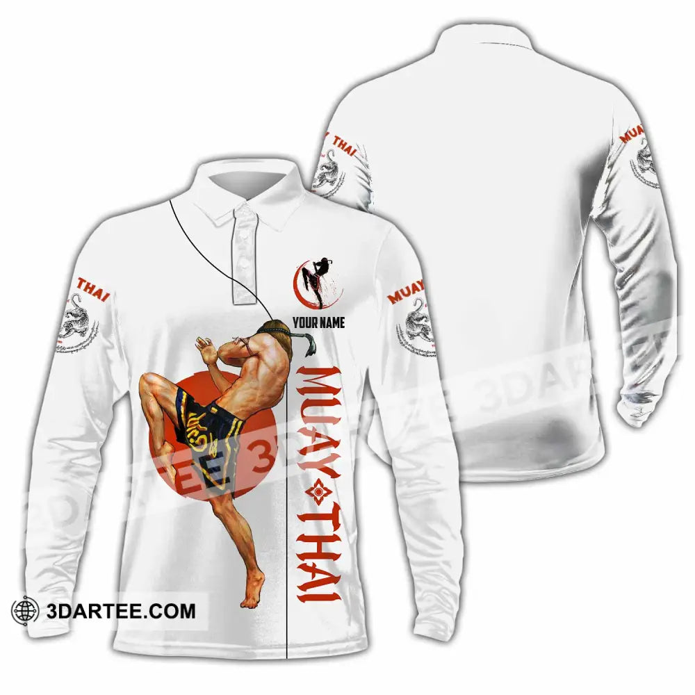 Unisex Shirt - Custom Shirt For Muay Thai Lover Long Sleeve Polo / S T-shirt