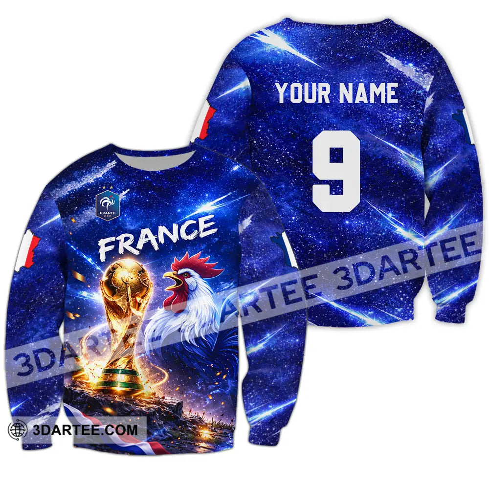 Unisex Shirt - Custom France World Cup 2026 3D Shirt Long Sleeve / S T-shirt