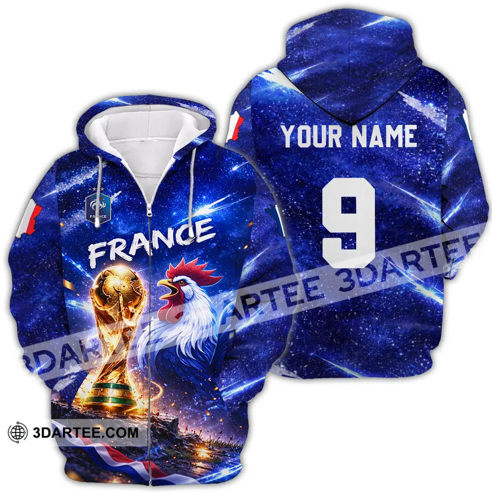 Unisex Shirt - Custom France World Cup 2026 3D Shirt Zipper Hoodie / S T-shirt