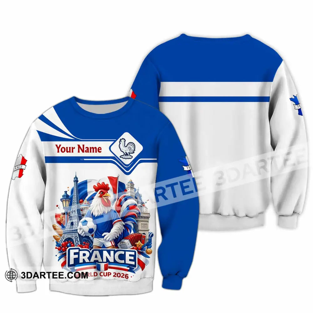 Unisex Shirt - Custom France Fifa World Cup 2026 3D Shirt Long Sleeve / S T-shirt