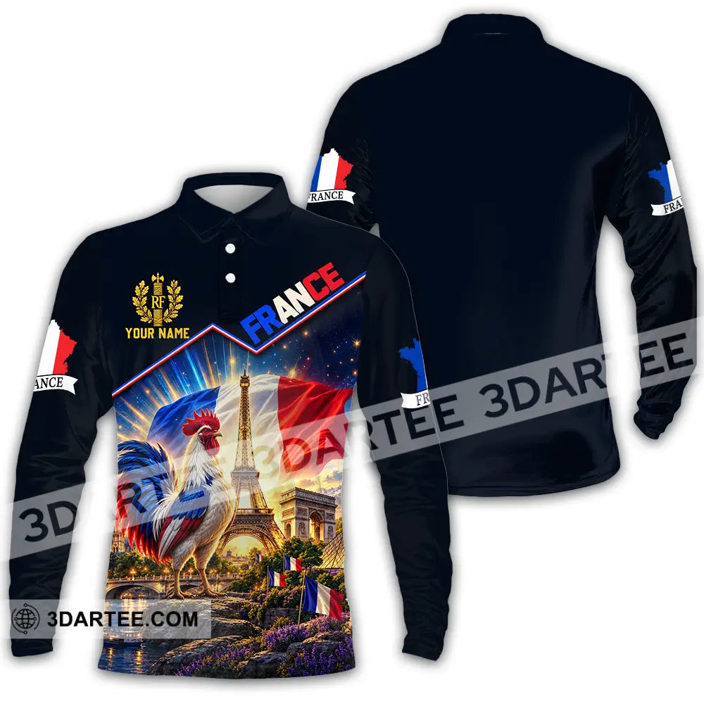 Unisex Shirt - Custom France Shirt - Long Sleeve Polo / S - T-shirt