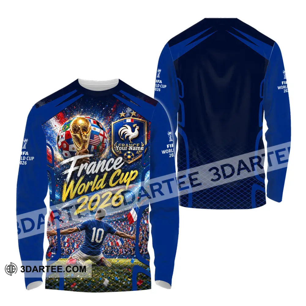 Unisex Shirt - Custom France World Cup 2026 Shirt - Long Sleeve Shirt / S - T-shirt