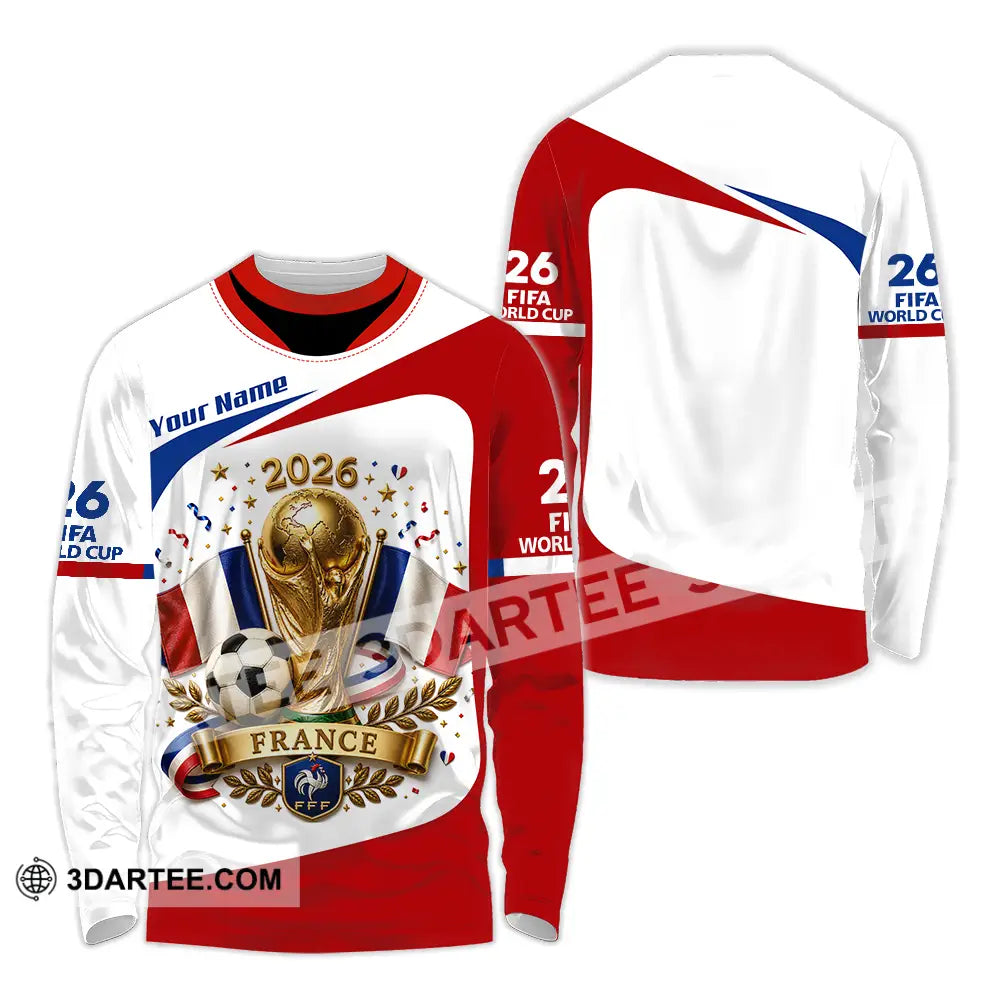 Unisex Shirt - Custom France World Cup 2026 Shirt - Long Sleeve Shirt / S - T-shirt