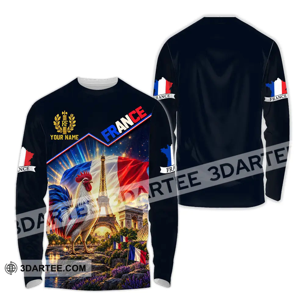Unisex Shirt - Custom France Shirt - Long Sleeve Shirt / S - T-shirt