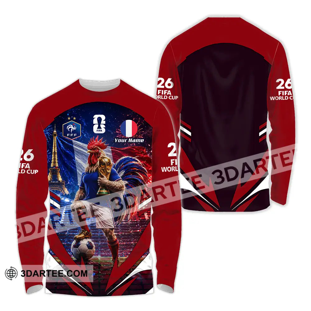 Unisex Shirt - Custom France World Cup 2026 Shirt - Long Sleeve Shirt / S - T-shirt