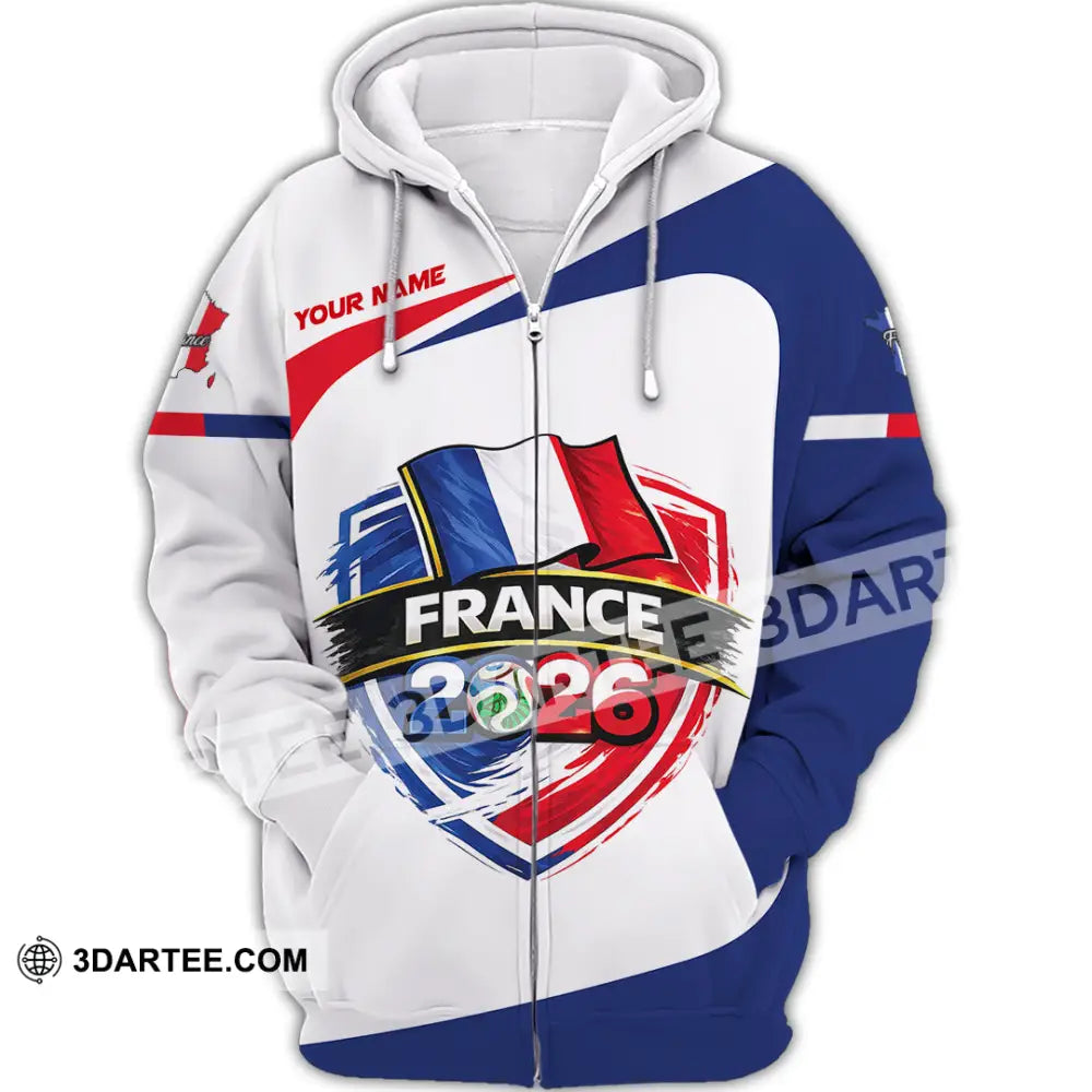 Unisex Shirt - Custom France World Cup 2026 Shirt - Zipper Hoodie / S - T-shirt