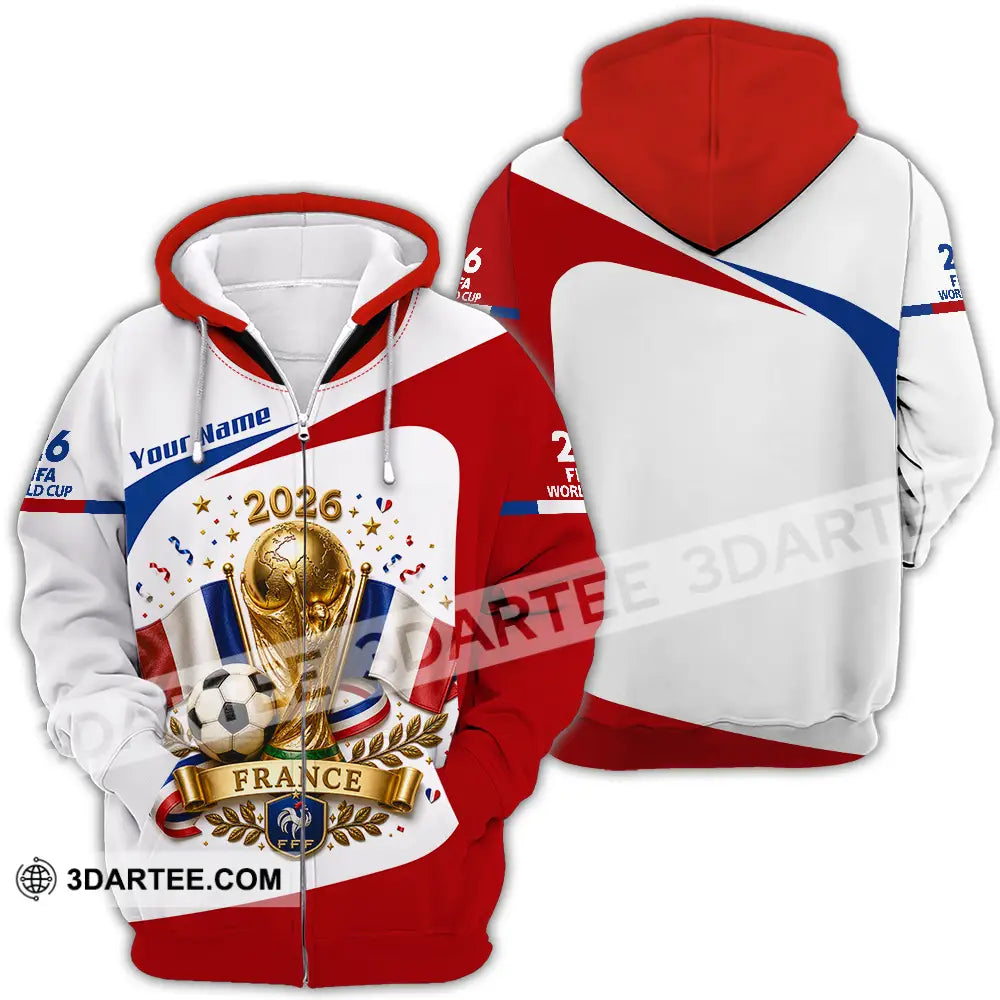 Unisex Shirt - Custom France World Cup 2026 Shirt - Zipper Hoodie / S - T-shirt