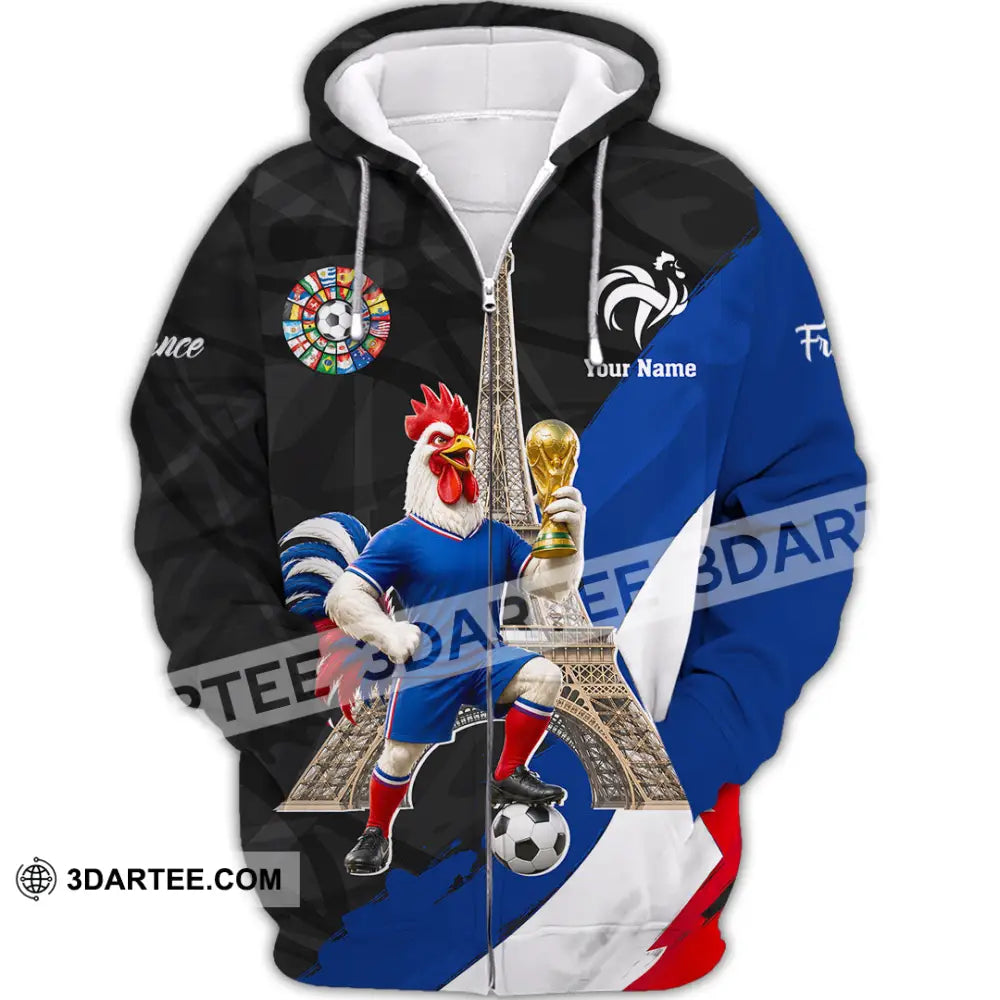 Unisex Shirt - Custom France World Cup 2026 Shirt - Zipper Hoodie / S - T-shirt