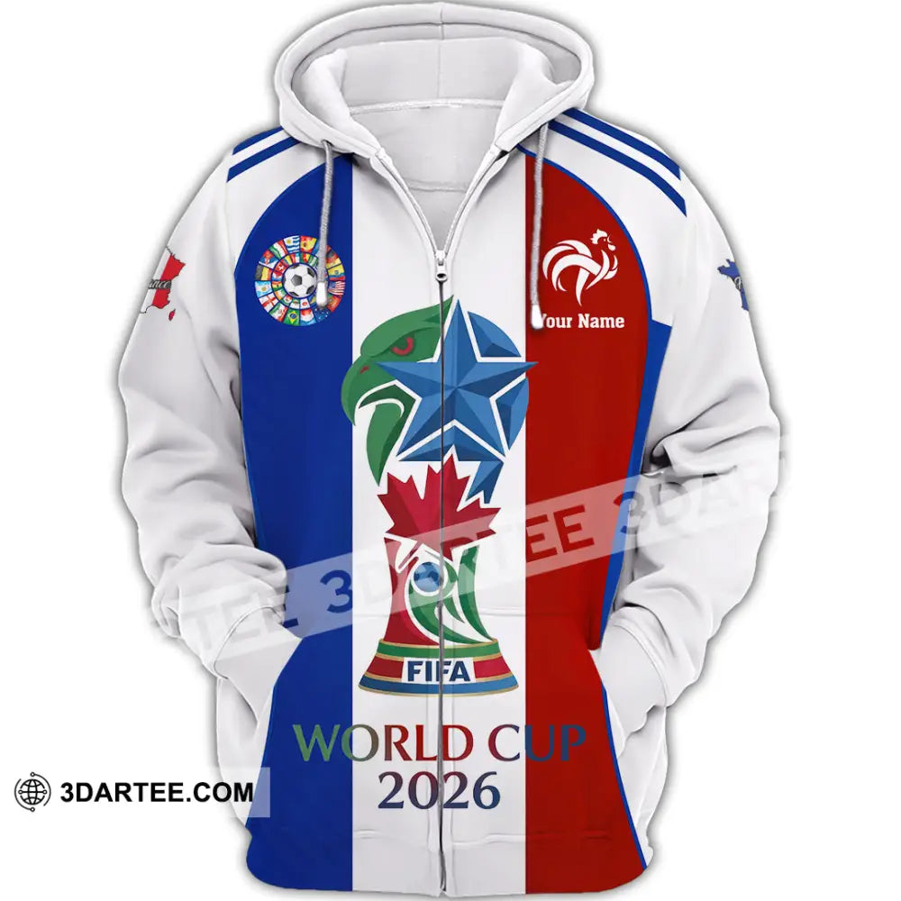 Unisex Shirt - Custom France World Cup 2026 Shirt - Zipper Hoodie / S - T-shirt