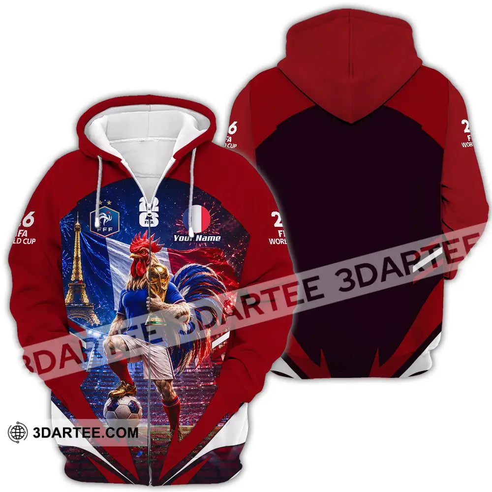 Unisex Shirt - Custom France World Cup 2026 Shirt - Zipper Hoodie / S - T-shirt