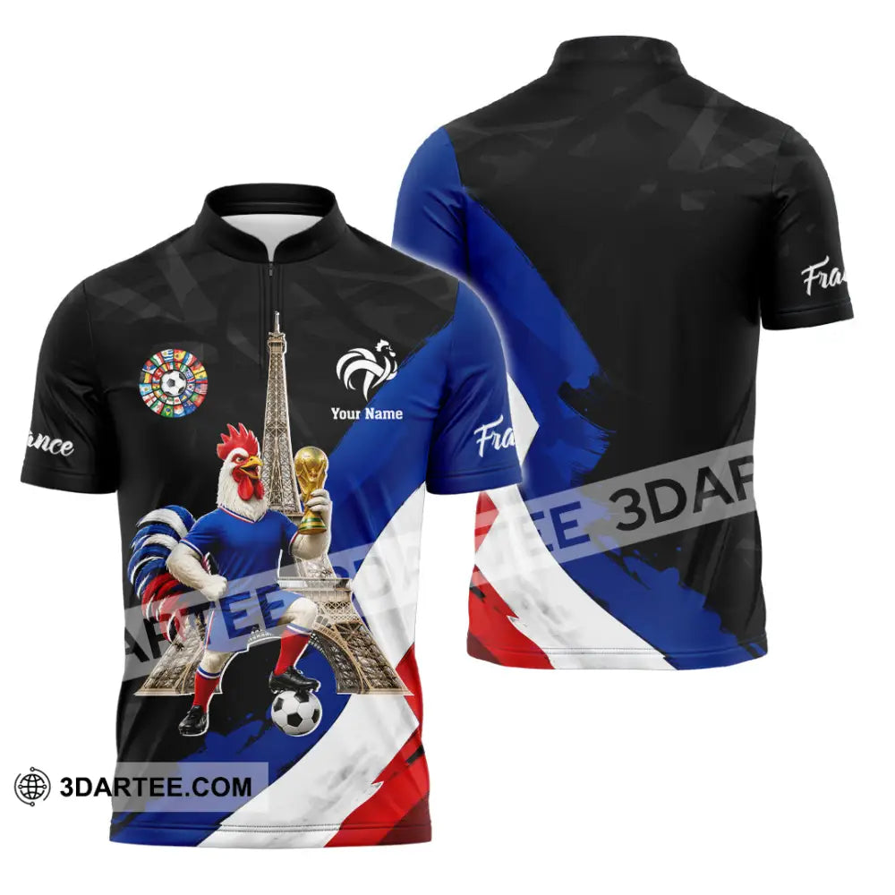 Unisex Shirt - Custom France World Cup 2026 Shirt - Zipper Polo Shirt / S - T-shirt