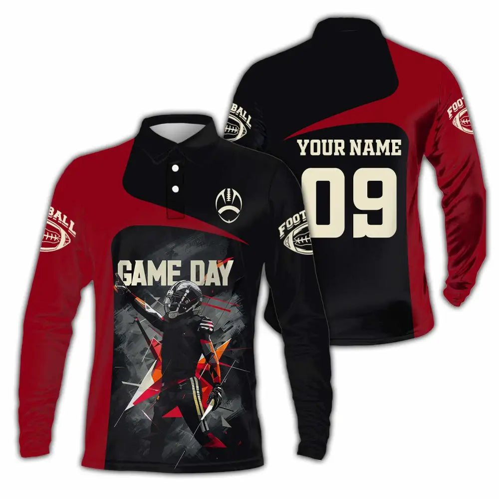 Unisex Shirt - Custom Gameday Football Shirt Long Sleeve Polo / S T-shirt