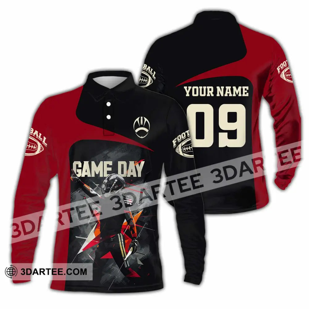 Unisex Shirt - Custom Gameday Football Shirt Long Sleeve Polo / S T-shirt