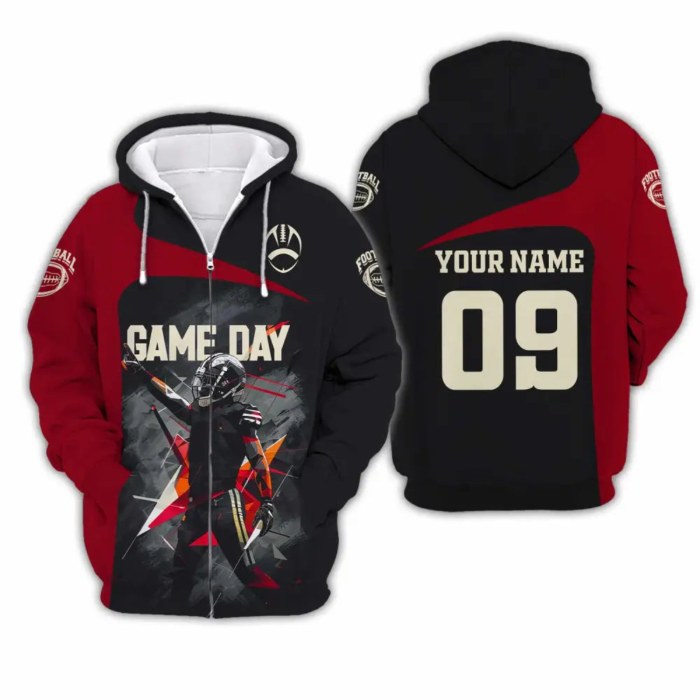 Unisex Shirt - Custom Gameday Football Shirt Zipper Hoodie / S T-shirt