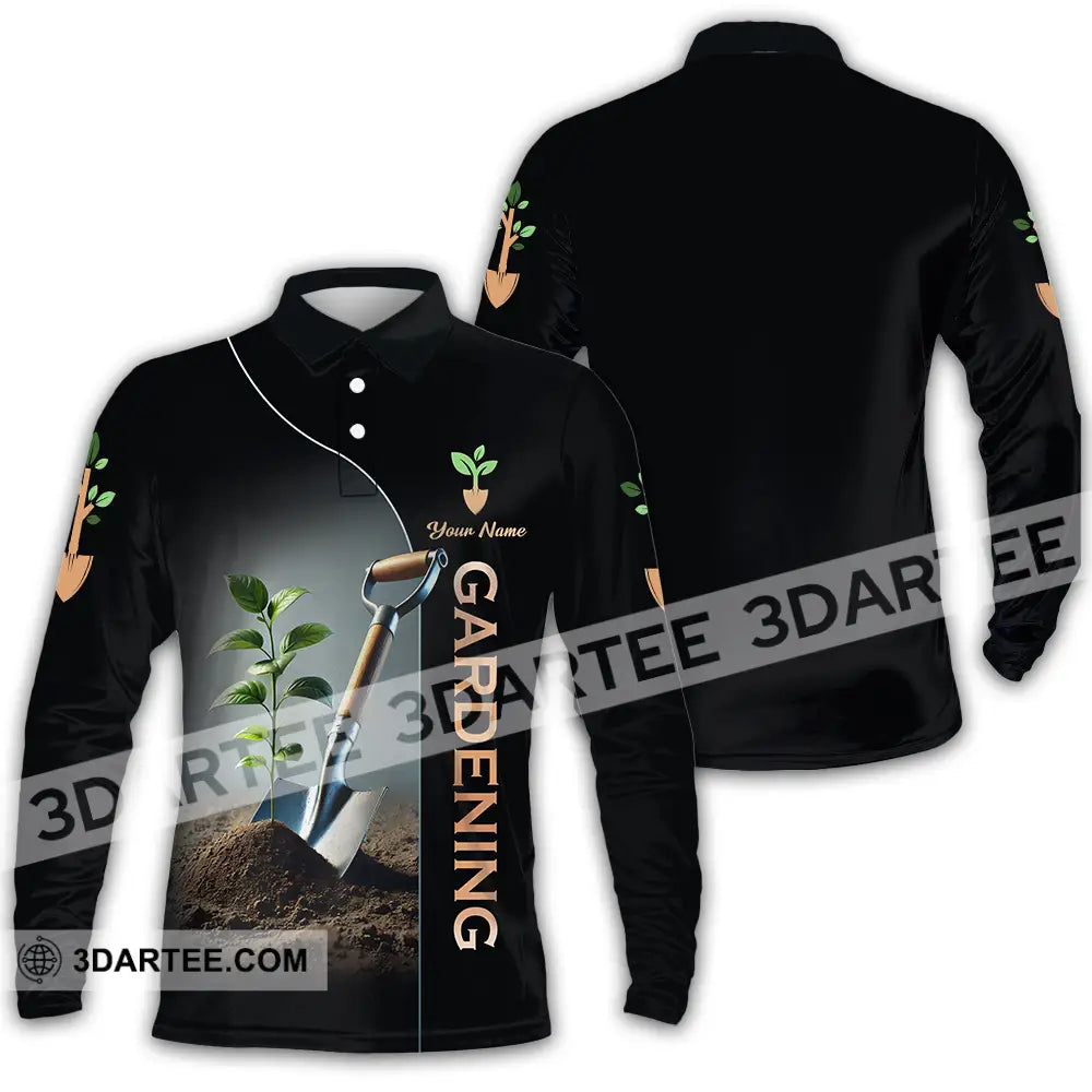 Unisex Shirt - Custom Gardening Shirt Long Sleeve Polo / S T-shirt