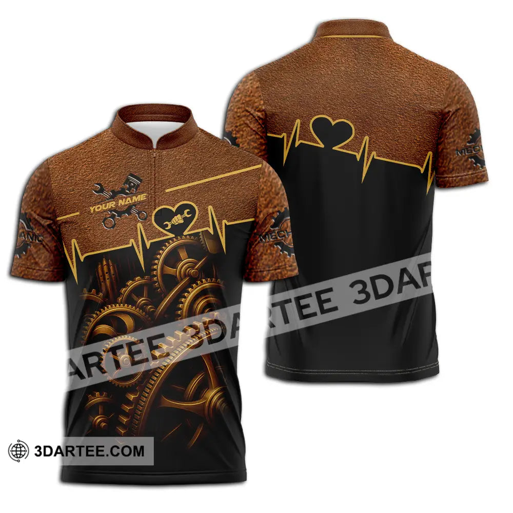Unisex Shirt Custom Gear Shirt Zipper Polo Shirt / S T shirt
