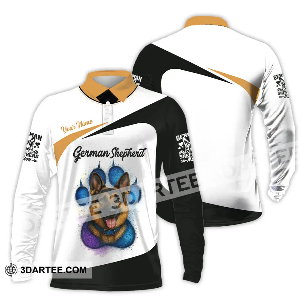 Unisex Shirt - Custom German Shepherd Shirt Long Sleeve Polo / S T-shirt