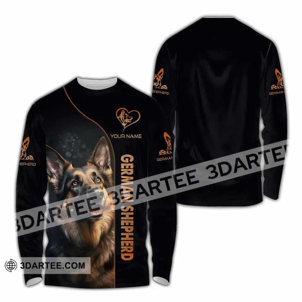 Unisex Shirt - Custom German Shepherd Lover Shirt Long Sleeve Shirt / S T-shirt