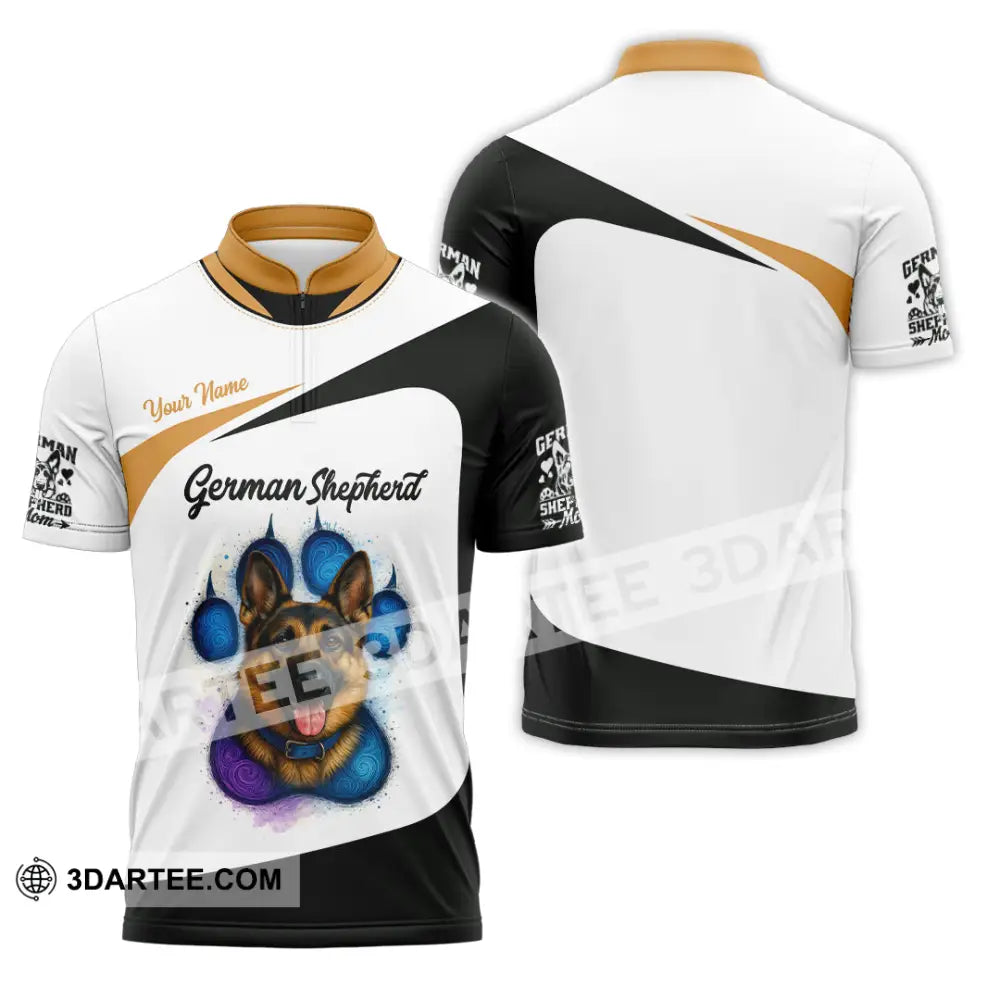 Unisex Shirt - Custom German Shepherd Shirt Zipper Polo Shirt / S T-shirt