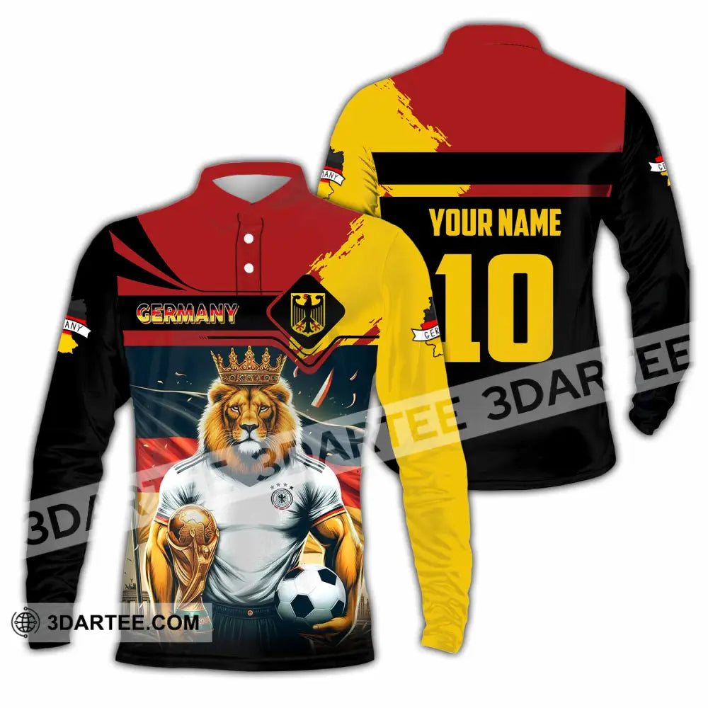 Unisex Shirt - Custom Germany 3D Shirt Long Sleeve Polo / S T-shirt