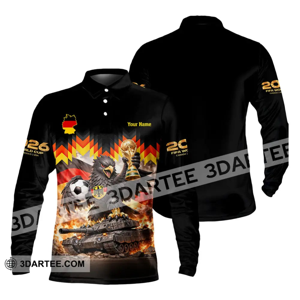 Unisex Shirt - Custom Germany World Cup 2026 3D Shirt Long Sleeve Polo / S T-shirt