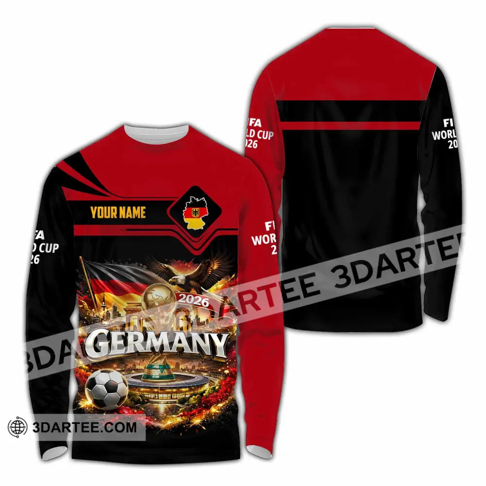 Unisex Shirt - Custom Germany World Cup 2026 3D Shirt Long Sleeve Shirt / S T-shirt