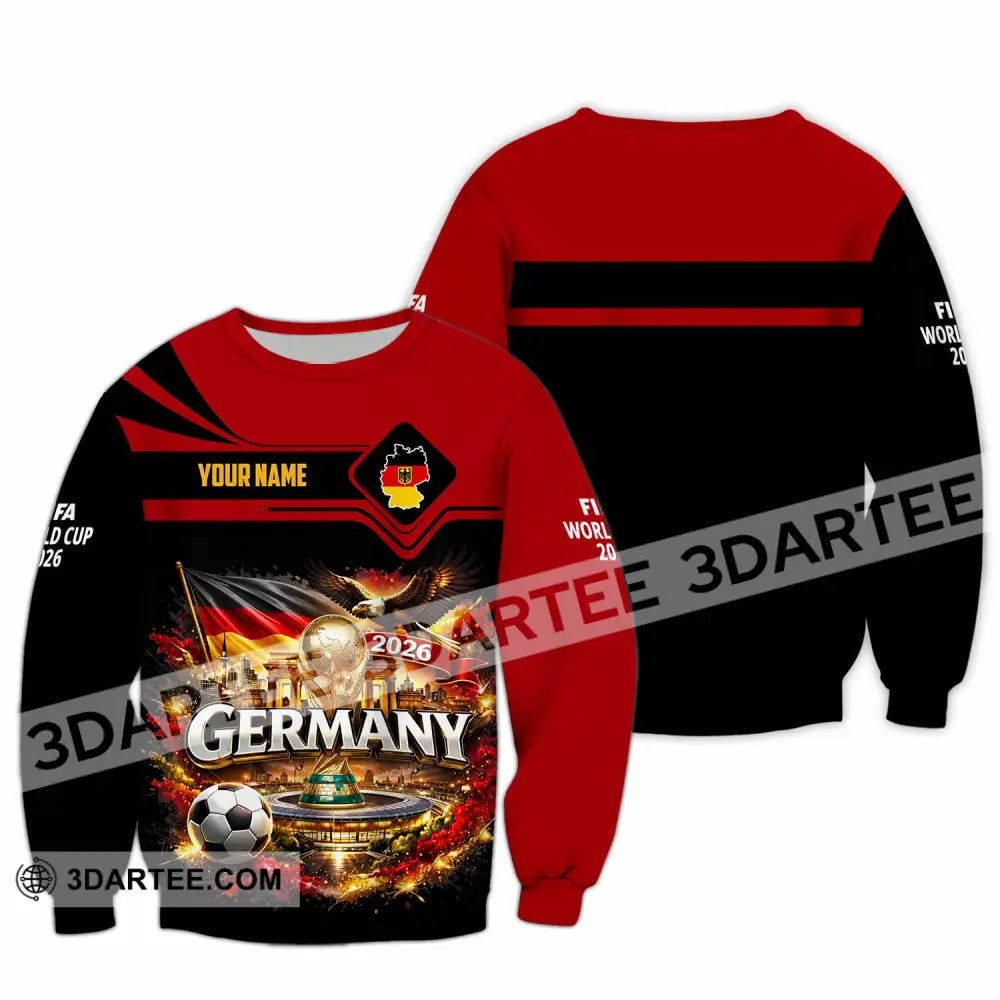 Unisex Shirt - Custom Germany World Cup 2026 3D Shirt Long Sleeve / S T-shirt
