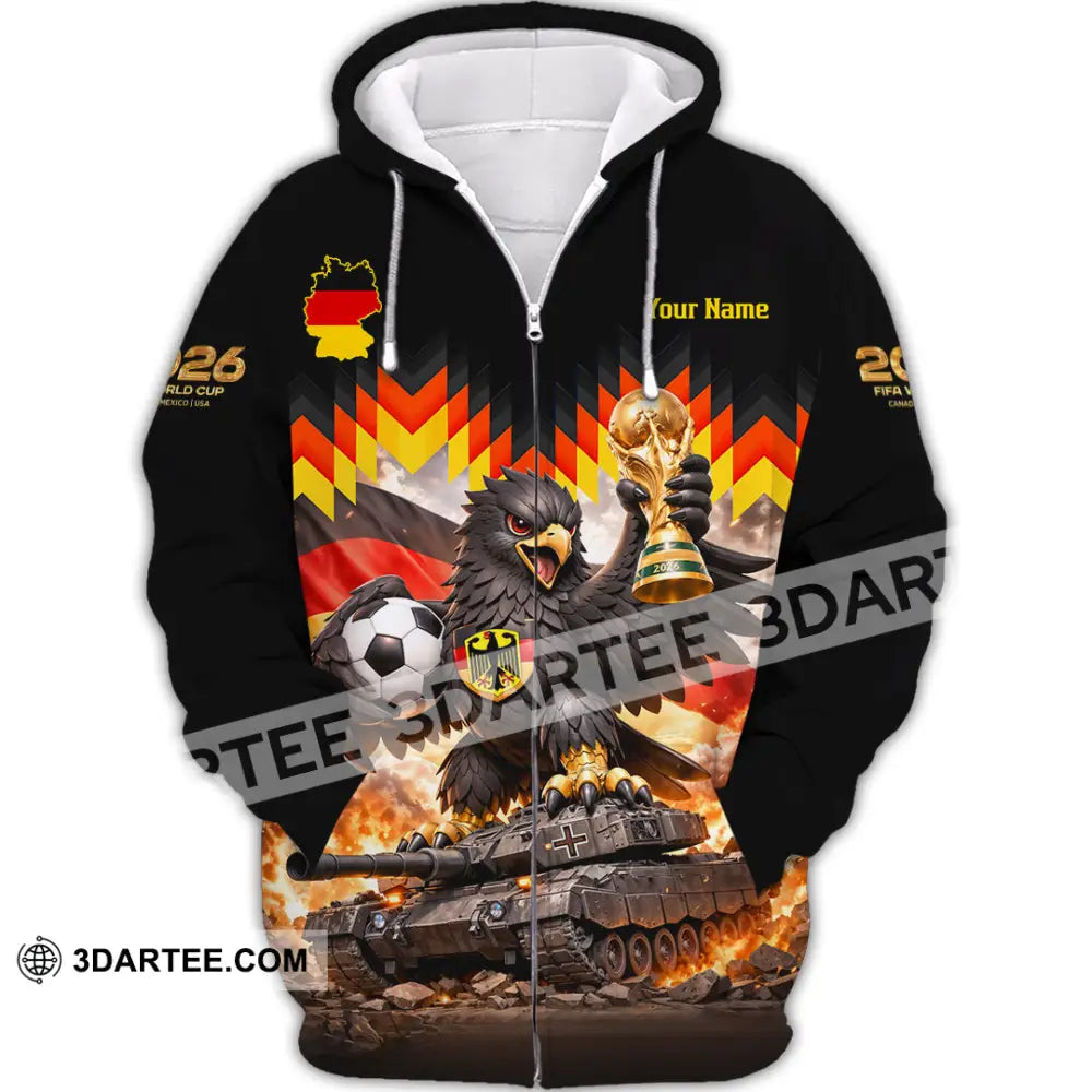 Unisex Shirt - Custom Germany World Cup 2026 3D Shirt Zipper Hoodie / S T-shirt