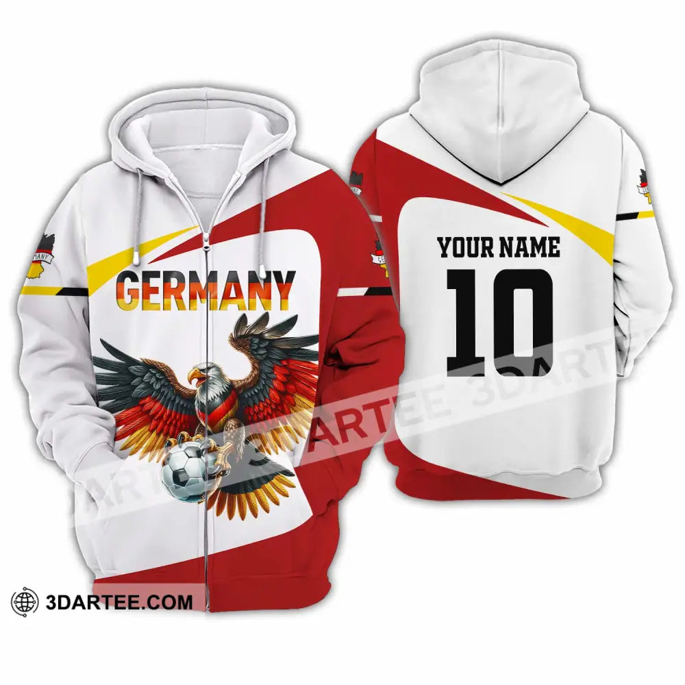 Unisex Shirt - Custom Germany 3D Shirt Zipper Hoodie / S T-shirt
