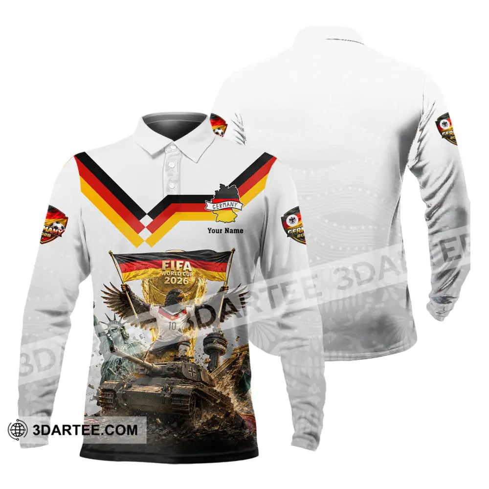 Unisex Shirt - Custom Germany World Cup 2026 Shirt - Long Sleeve Polo / S - T-shirt