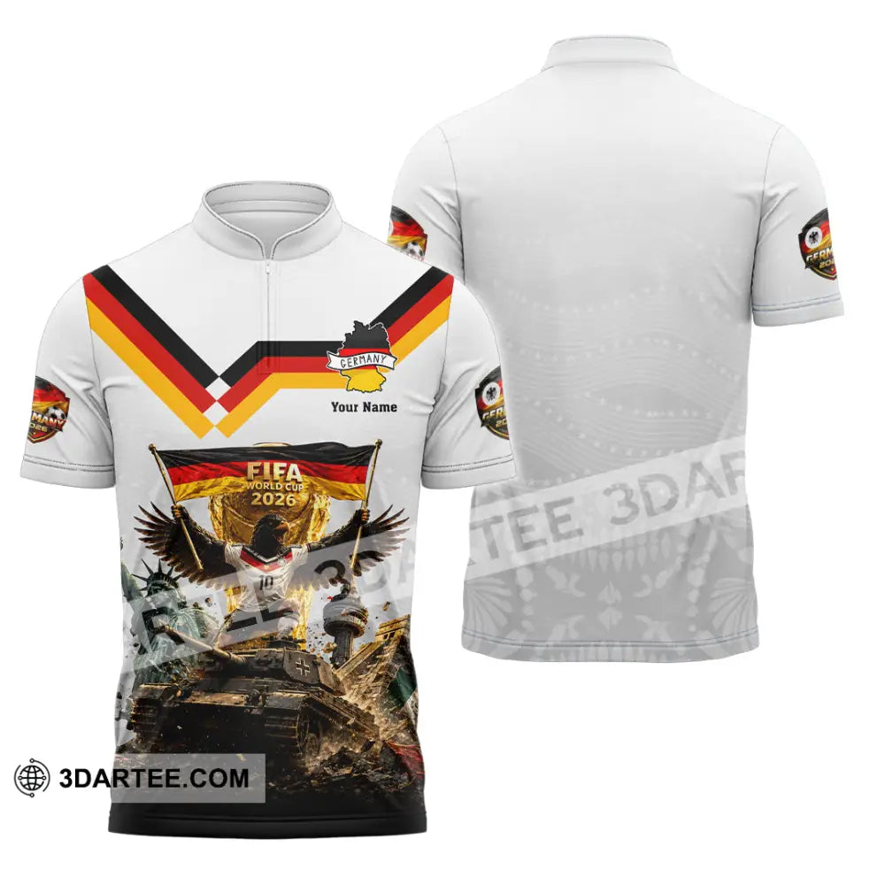 Unisex Shirt - Custom Germany World Cup 2026 Shirt - Zipper Polo Shirt / S - T-shirt