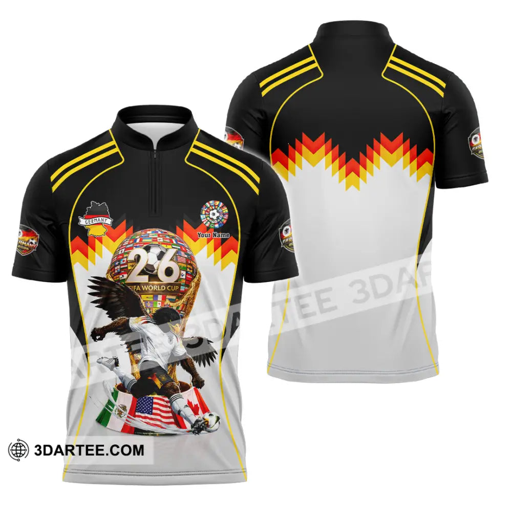 Unisex Shirt - Custom Germany World Cup 2026 Shirt - Zipper Polo Shirt / S - T-shirt